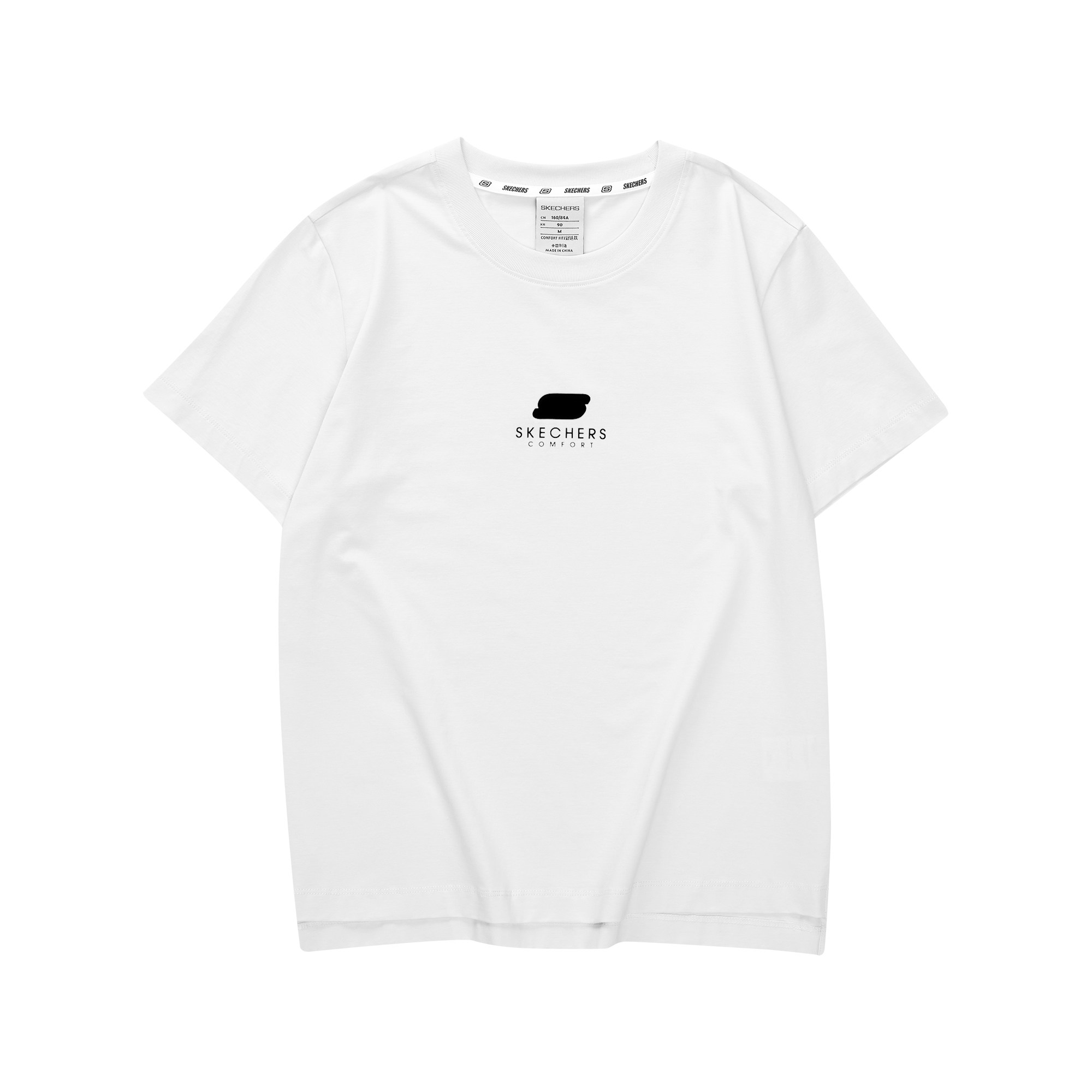 Skechers斯凯奇夏新款花朵刺绣针织T恤衫短袖纯棉女子L223W179