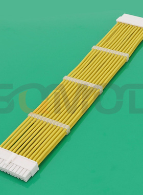 SQC11-24Pin电源延长线 ATX主板24针主板供电加长线  电源24针线材 24针公母线 198芯特软硅胶线黄色线白壳