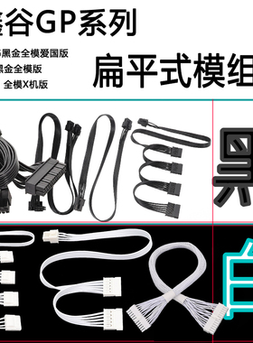 适用鑫谷模组线GP系列GP650G黑金全模爱国版GP750G GP850w GP900黑金全模版 GP1350全模纯铜扁平线黑色白色