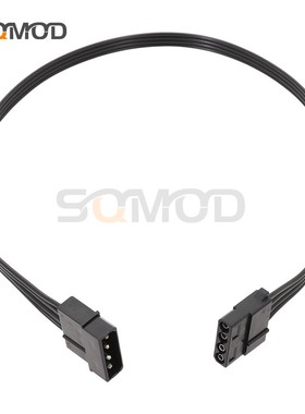 电脑电源大4P延长转接连接线排线式黑色18AWG机箱布线一对一现货