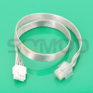 PSU145-振华LEADEX冰山金蝶模组电源线九宫格模块线 主板8PIN（4+4）供电线 透明排线 玩家线材 直头180度
