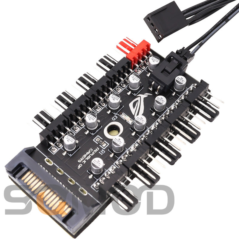 sqmOD双10路ARGB智能温控调速器