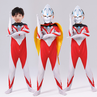 亚刻奥特曼衣服儿童奥特曼服装无限赛罗赛迦万圣节演出表演套装