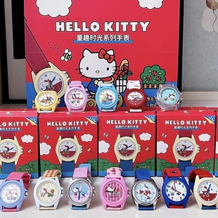 TOPTOY正版三丽鸥hellokitty童趣时光手表盲盒KT猫生日礼物