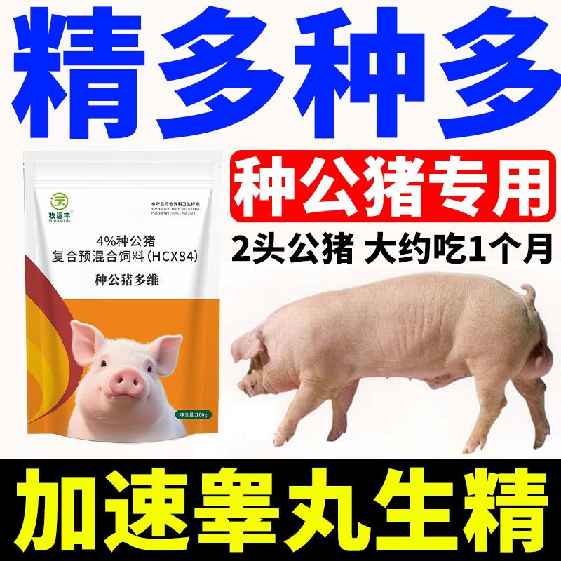 公猪药种公猪多维死精液少公犬牛饲料添加剂