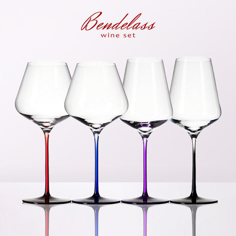 勃艮第红酒杯轻奢高级感德国进口水晶葡萄酒杯家用高颜值高脚杯子