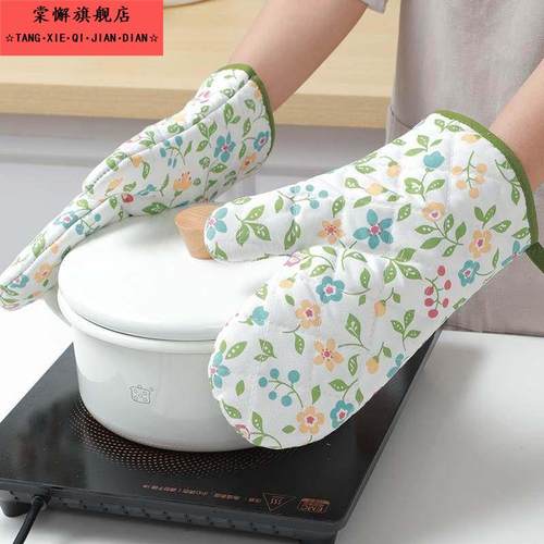 防烫手套烤箱专用微波炉隔热手套耐高温防烫加厚烘培可爱厨房家用