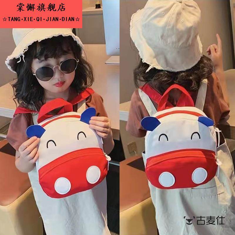 儿童帆布双肩包女可爱溜娃背包幼儿园小书包时尚迷你小童男童背包