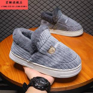 女款 男士 防滑软底冬季 中老年棉鞋 室内家居2025新款 老人包跟棉拖鞋