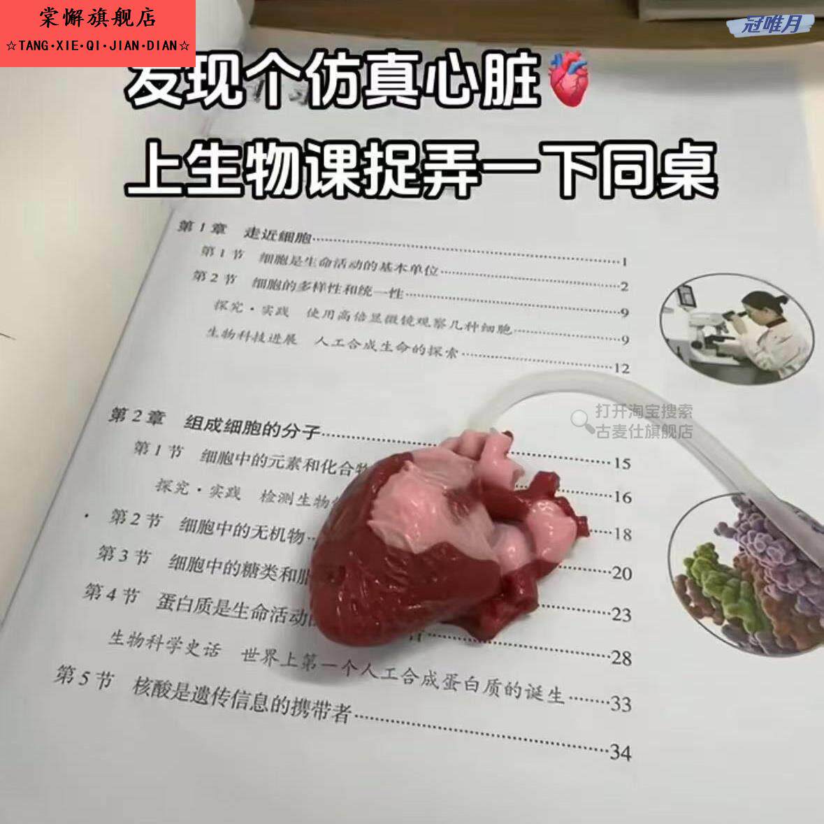 仿真心脏捏捏乐会跳动逼真心脏捏捏新奇特整蛊慢回弹解压玩具学生