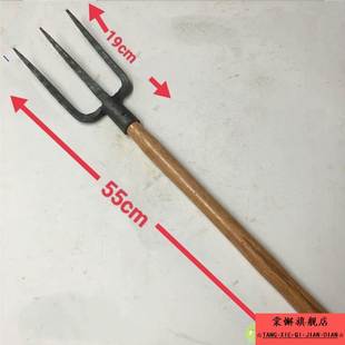 农用三齿叉子钢叉大特大号草叉农具大号铁叉工具铁叉草三股叉