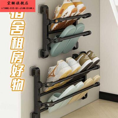 鞋架家用门口小窄多层新款2025爆款门后收纳神器壁挂式小型鞋架子