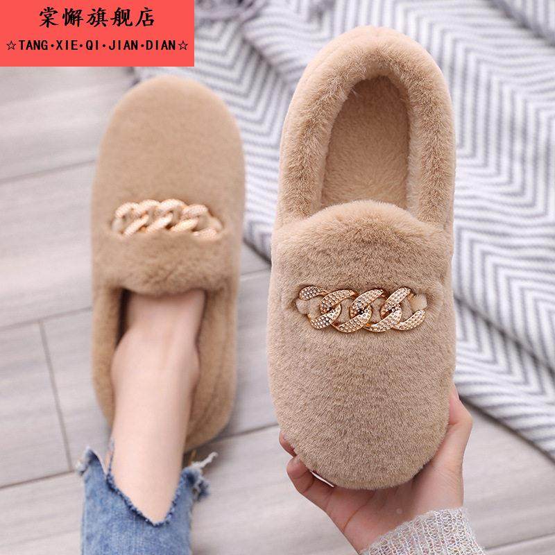 棉拖鞋2025新款加绒包跟豆豆鞋女秋冬季韩版保暖厚底平底百搭棉鞋,居家布艺,居家棉拖/棉鞋,淘宝优惠券,粉丝福利购,淘宝优惠卷