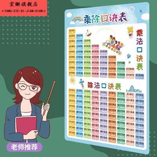 乘法口诀有声挂图小学数学公式儿童一二年级天天练乘除法表挂墙贴