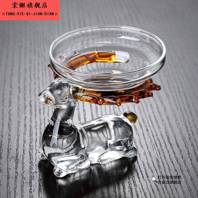 高硼硅玻璃茶漏创意茶隔公道杯茶滤家用泡茶器茶叶过滤网茶道配件