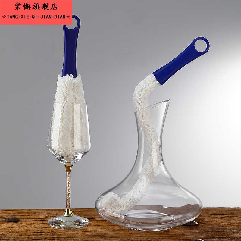 洗红酒醒酒器的刷子醒酒器刷子清洁刷可弯曲刷子分酒器清洁器工具图片