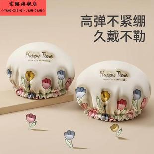 家用立体沐浴帽防湿头发套厨房防油烟加厚双层 浴帽防水洗澡帽女款