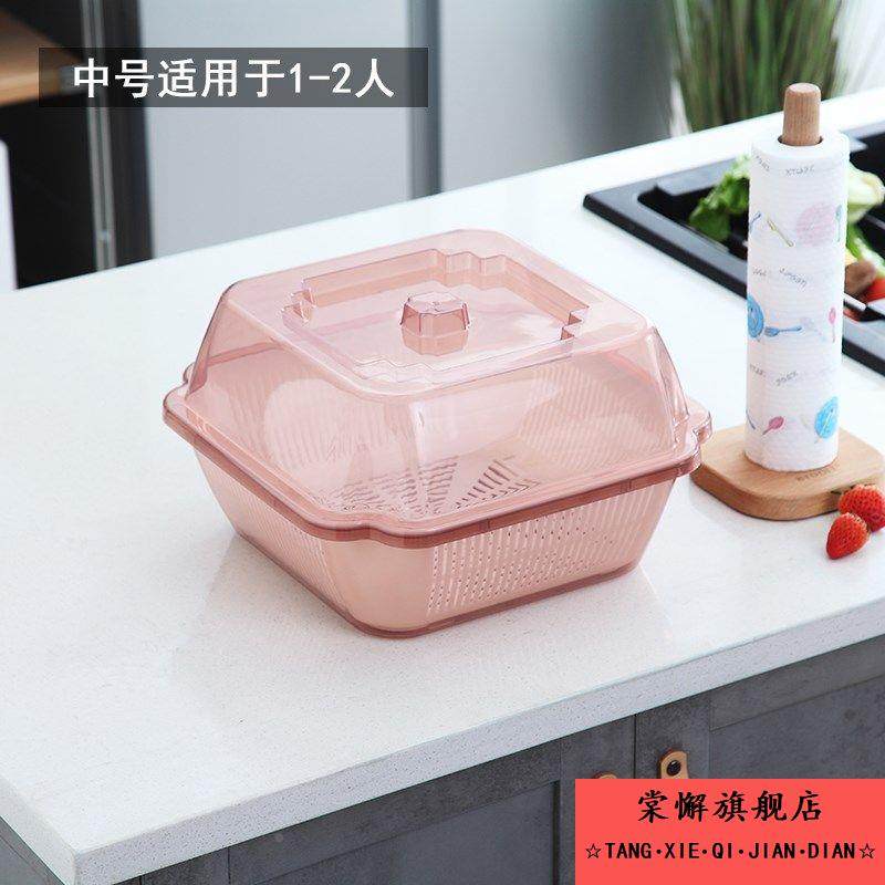 厨房带盖碗盆碗碟家用柜置物架子装碗筷收纳盒塑料沥水碗架放碗箱,厨房/烹饪用具,碗架,淘宝优惠券,粉丝福利购,淘宝优惠卷