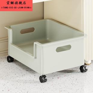 初中生书本收纳箱教室用装书放书箱桌下学生桌面用带轮子移动书箱