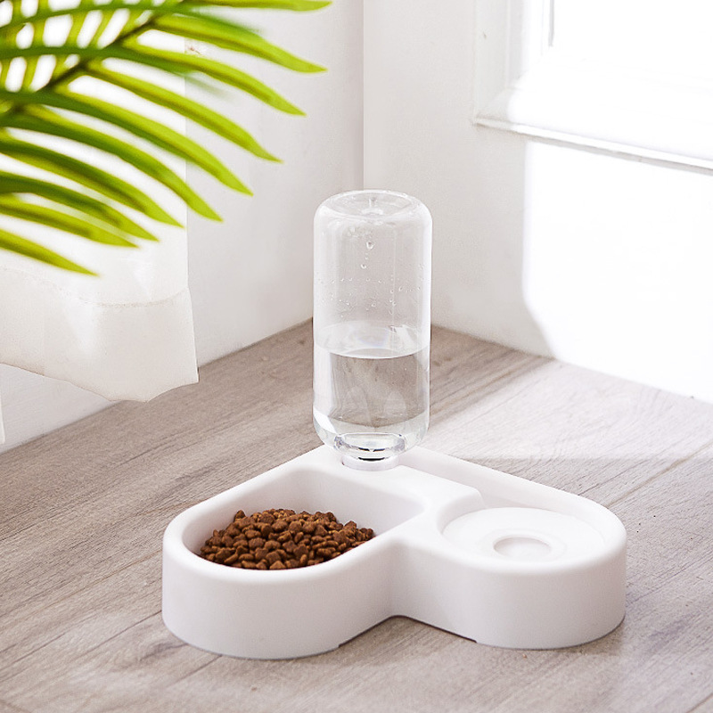 宠物用品宠物碗墙角双碗自动饮水器喂食碗多功能猫碗直角碗