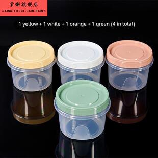 食品级PP5圆形带盖保鲜盒碗冰箱收纳密封罐微波炉加热便当盒家用