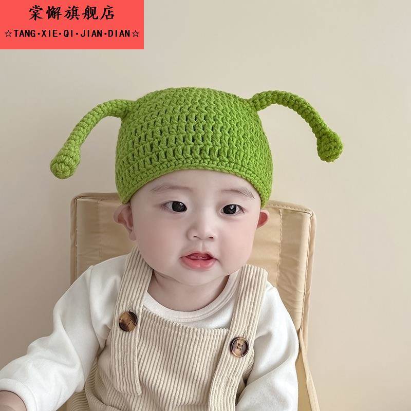 搞怪超萌亲子卡通儿童毛线帽男女宝宝帽子秋冬季手工针织套头帽潮