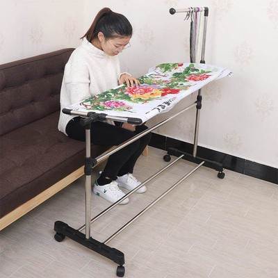 家用十字绣棚架不锈钢加厚可调绣花架辅助固定器立式刺绣架易安装