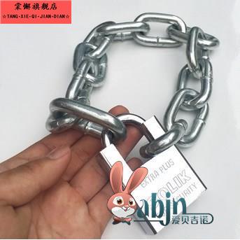 电车锁宿舍推拉门带锁小挂锁摩托车锁铁链子门锁长款铁锁链家用