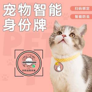 猫咪名牌防丢失宠物狗牌防走失身份牌GPS定位吊牌小型犬饰品项圈