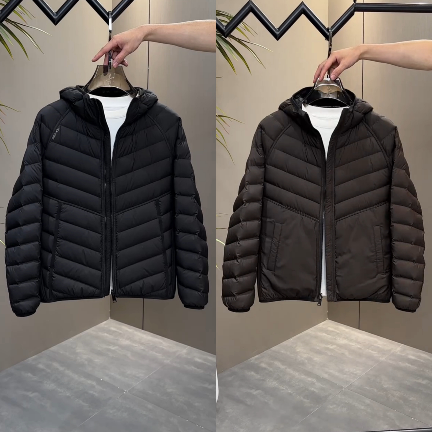 冬季上新男士时尚简约两面穿设计感连帽棉服舒适百搭保暖休闲外套