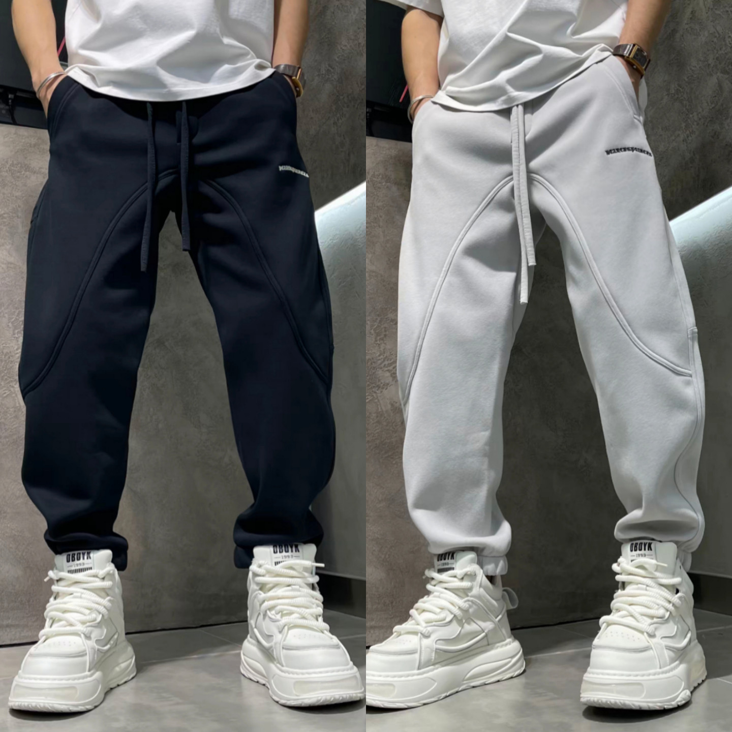 加厚冬季加厚立体剪裁休闲卫裤