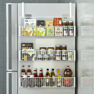 冰箱置物架侧面收纳架厨房用品多层保鲜膜调味料多功能侧壁挂架子