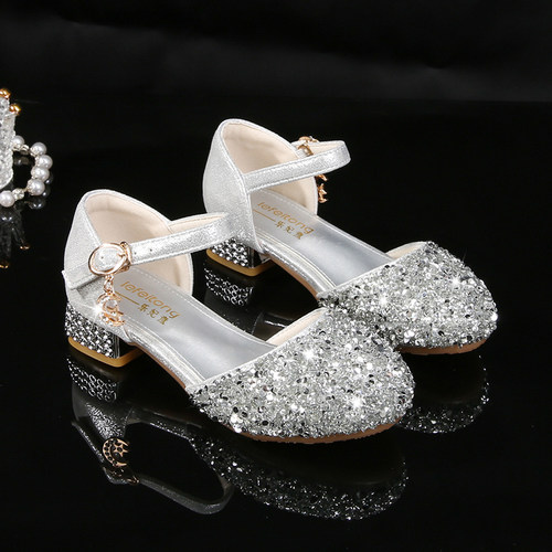 女童高跟鞋演出配礼服儿童公主鞋