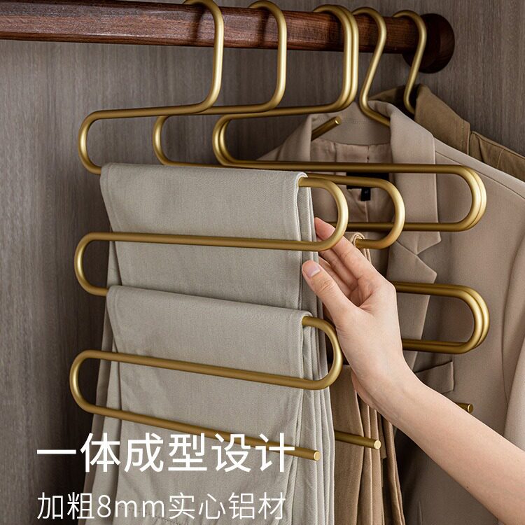 裤子桌面面家用衣柜多功能裤子衣架挂多层收纳牛仔裤新款衣柜收纳