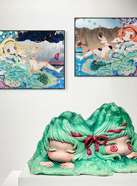 日本动漫装饰画金田凉子潮流日式Ryoko Kaneta版画卧室二次元挂画