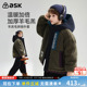 ask儿童棉服2026冬季 男童羊羔毛拼接加厚保暖外套 新款