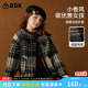 ask儿童外套2026冬新款 上衣 女童小香风保暖毛呢开衫