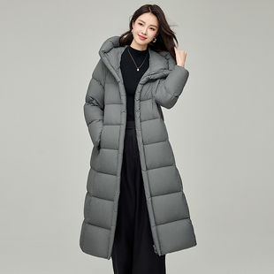 90白鸭绒云朵零压感泡芙长款羽绒服2025冬季新款外套女装