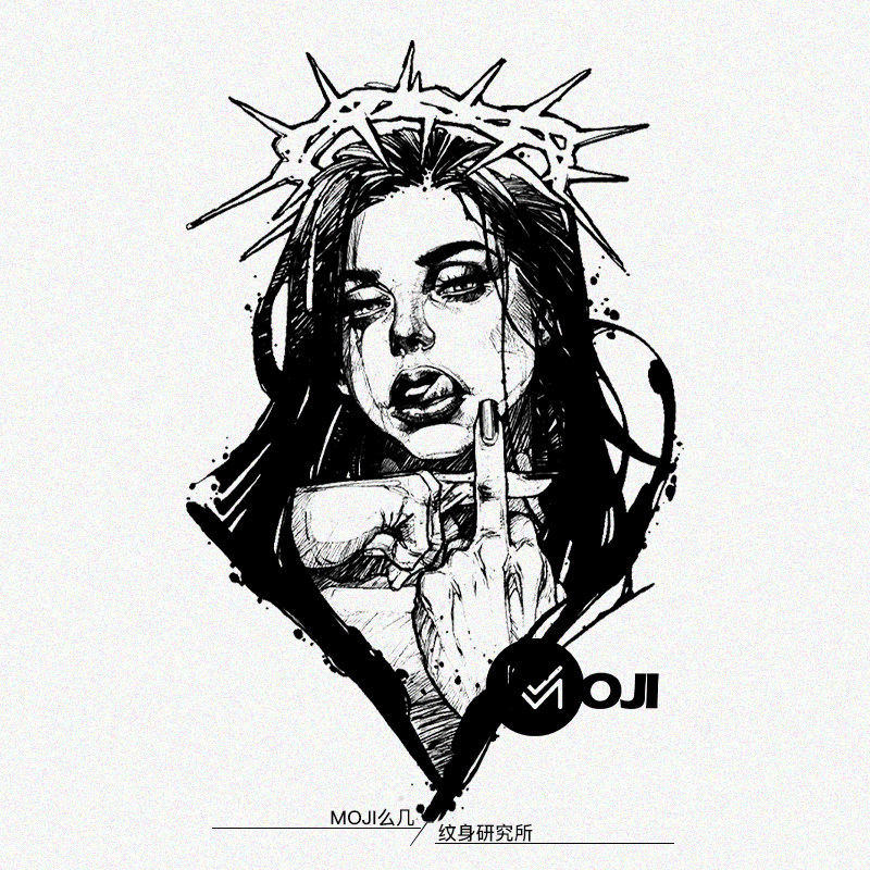 moji@碧梨billie 草本果汁纹身贴高级ins风个性男潮酷持久防水女
