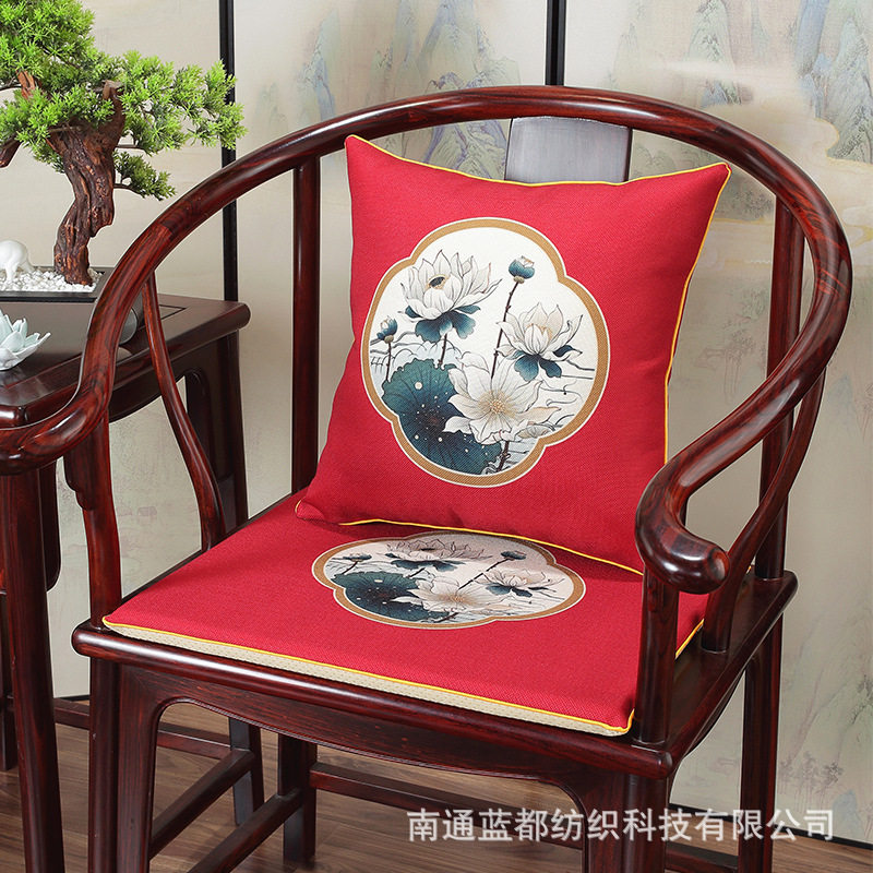 新中式红木沙发坐垫实木家具座椅垫太师茶椅座垫防滑透气四季通用