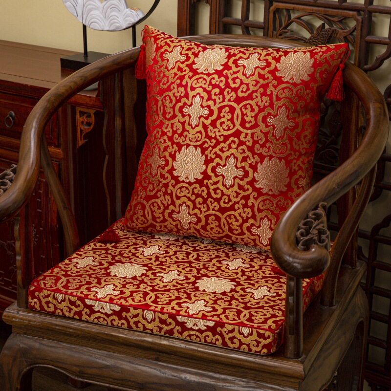 中式红木沙发坐垫实木椅子防滑沙发座椅座垫茶凳加厚高密度海绵垫