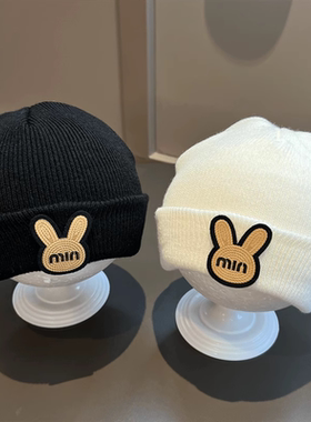 ins韩国婴幼儿帽子春秋款冬季可爱超萌宝宝针织毛线护耳套头保暖