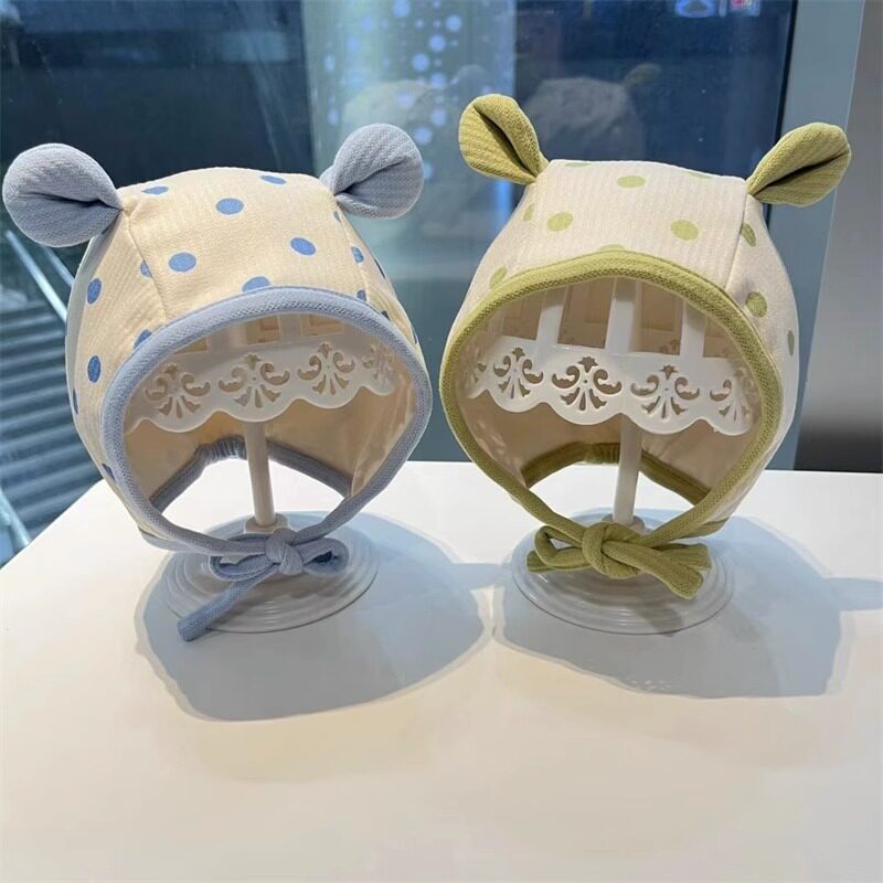 婴儿帽子薄款宝宝春秋款护耳帽新生儿棉质包头帽幼儿囟门套头胎帽