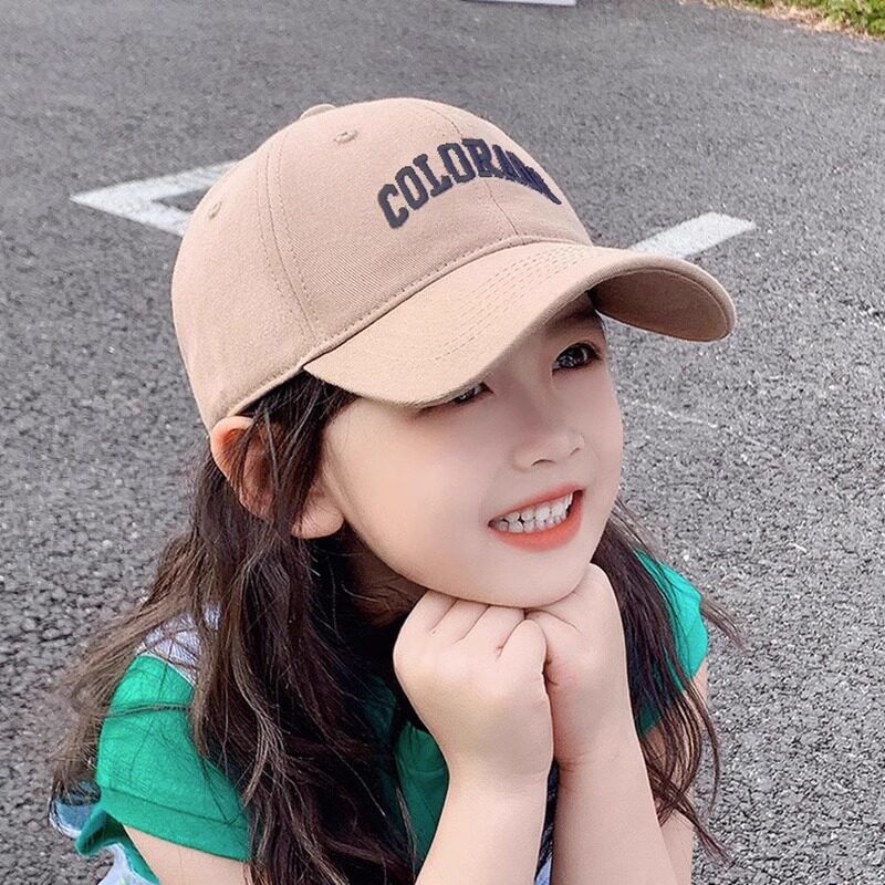 儿童棒球帽子春秋季防晒遮阳显脸小薄款男孩女宝宝夏天户外鸭舌帽
