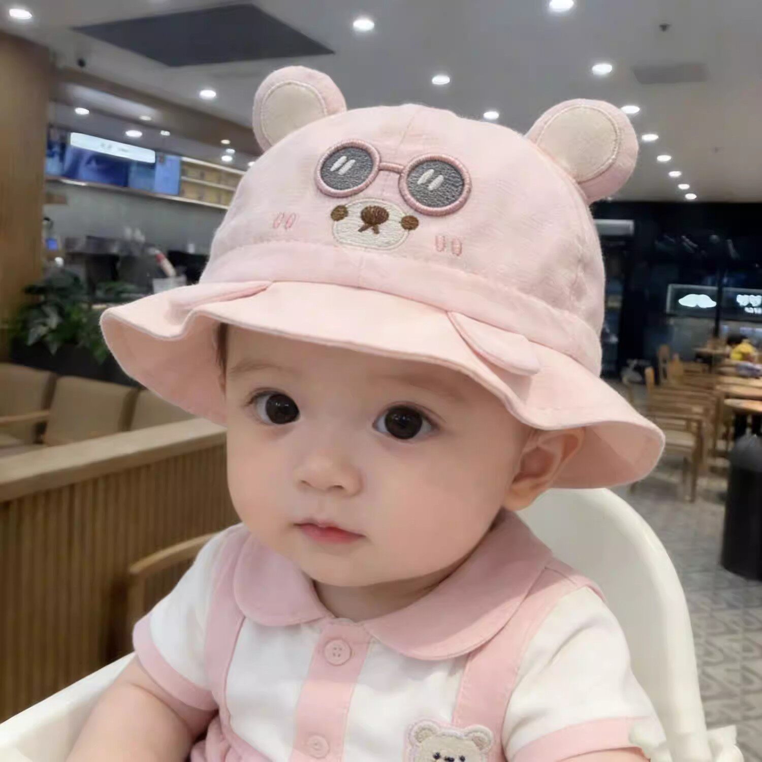 婴儿帽子春季新款透气薄款宝宝防晒帽户外出游儿童遮阳帽渔夫帽