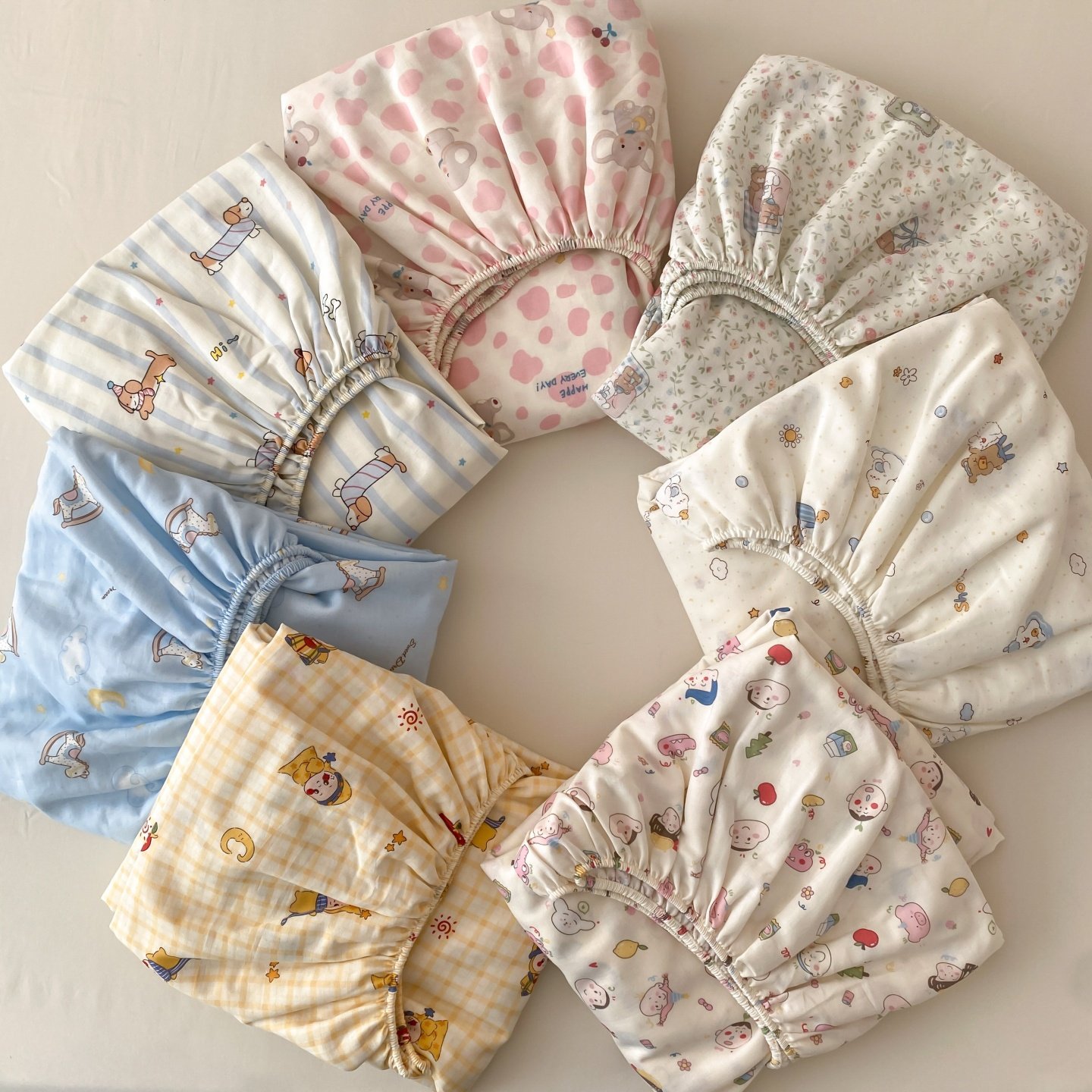 红花车全棉双层纱床笠单件单双人床床垫保护罩席梦思防尘罩套子