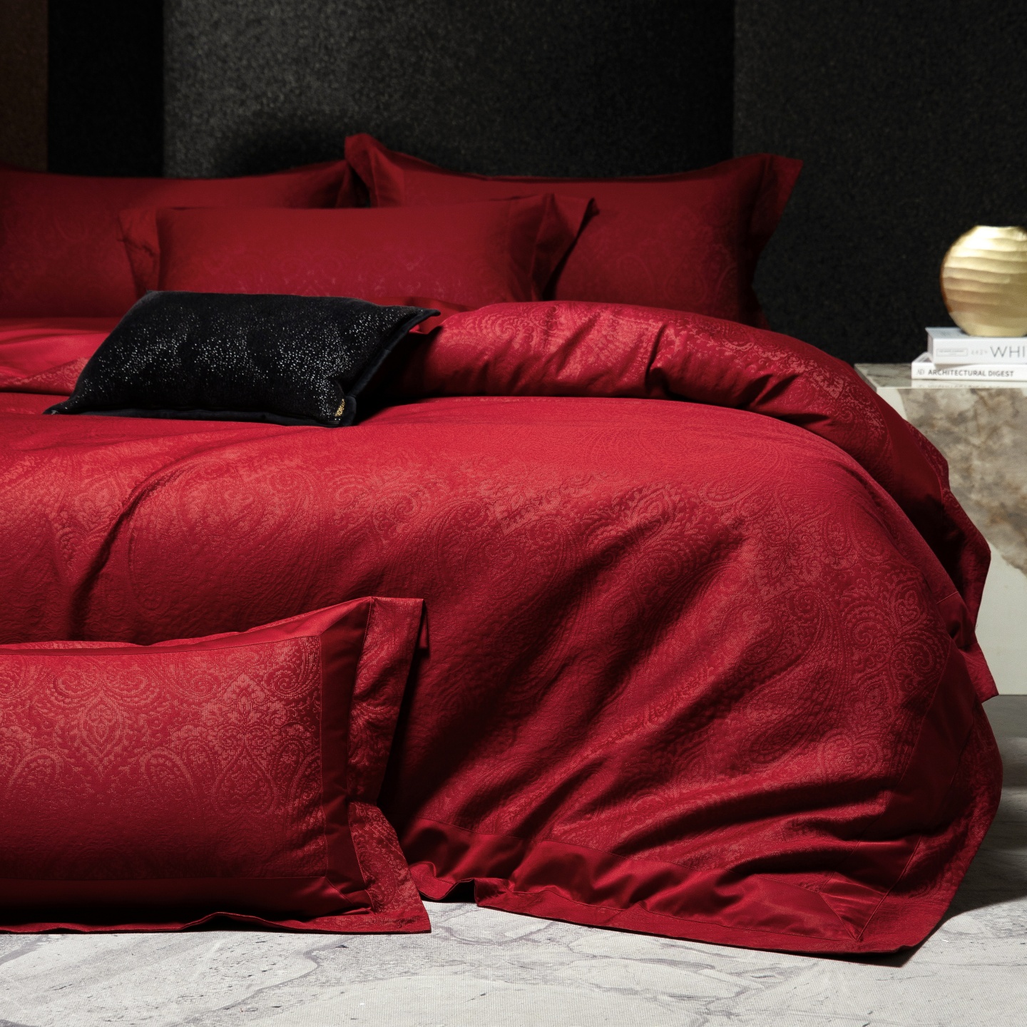 红花车纯棉四件套提花床单