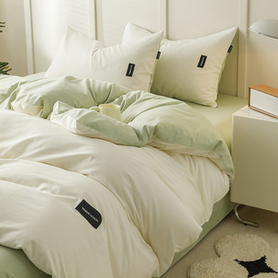 ROLAND LIVE水洗棉四件套全棉床单被套纯棉学生宿舍三件套床品