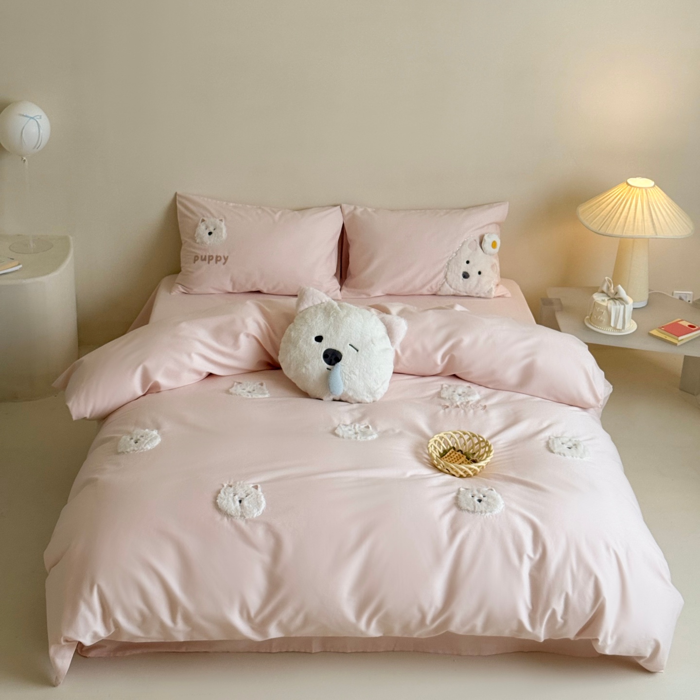 红花车秋冬100S全棉磨毛四件套