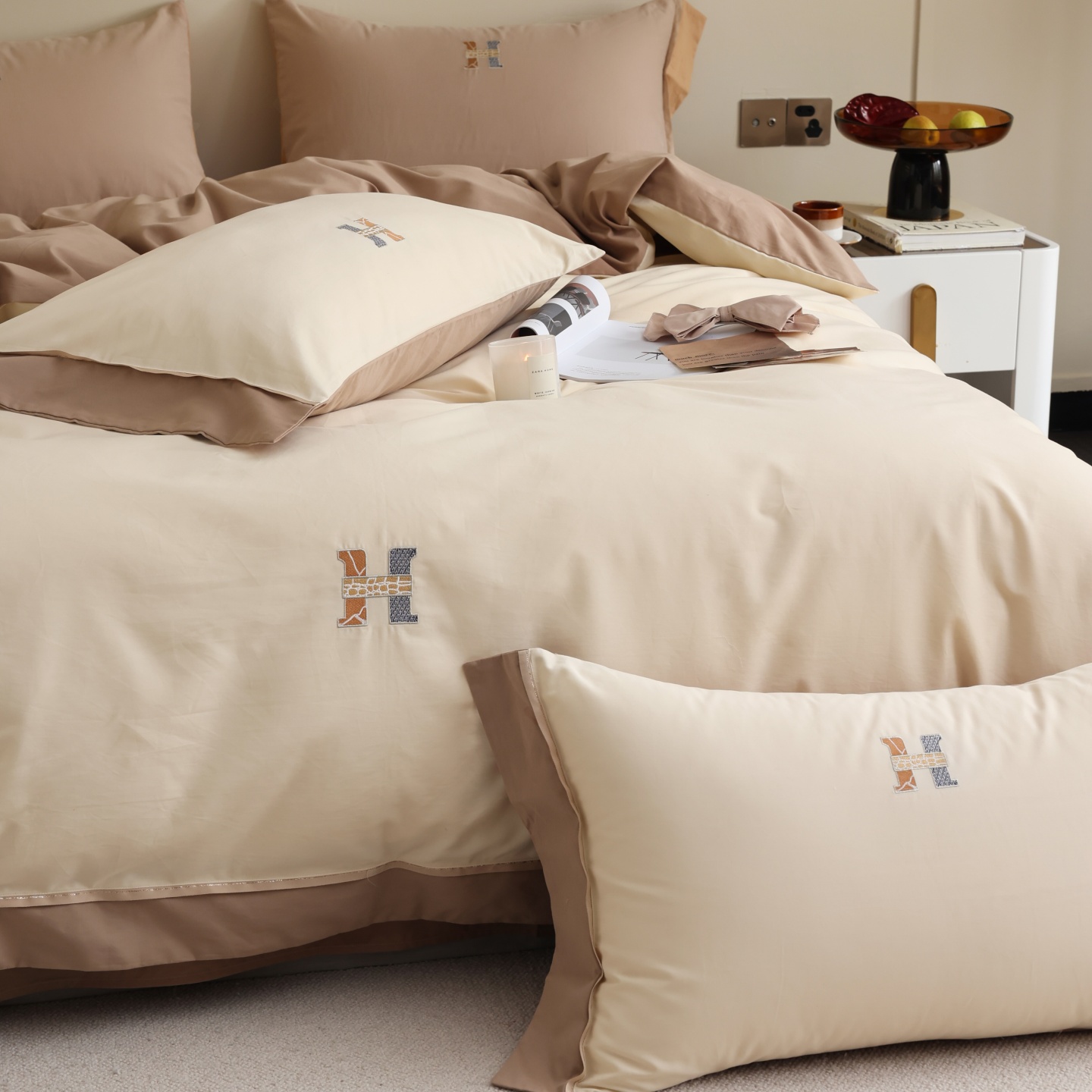 简约风全棉磨毛四件套